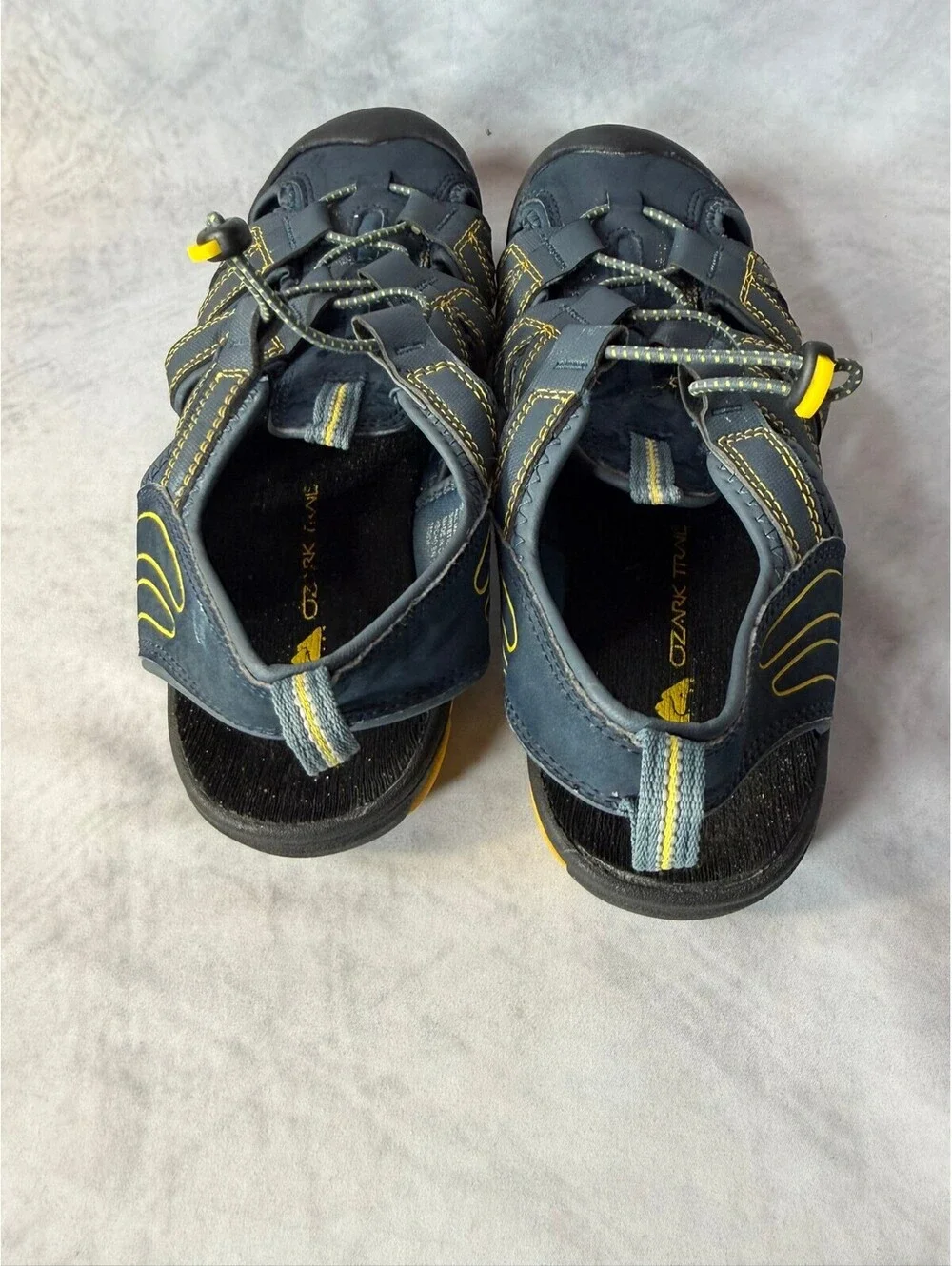 Ozark Trail Men’s Size 7 Blue Yellow Closed Toe Sport Water Hiking Sandals